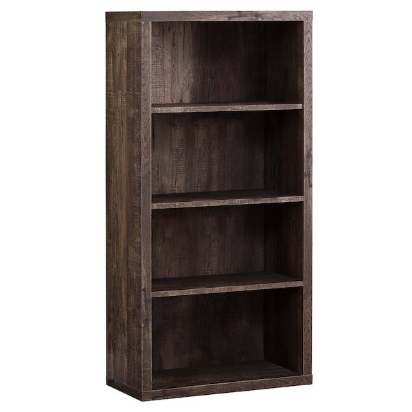 Bookshelf, Bookcase, Etagere, 5 Tier, 48"H, Office, Bedroom, Laminate, Brown, Contemporary, Modern